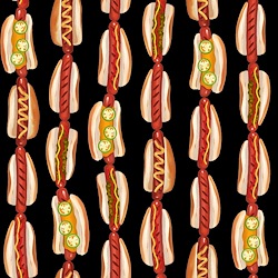 Black - Hot Dog Stripe